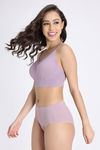 Zivame Freeform Padded Non Wired 3/4Th Coverage Bralette - Sea Fog — thumbnail 3